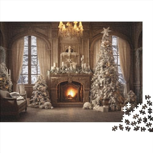 Weihnachtsthema Puzzles Für Erwachsene - 1000 Teile Socken Stressabbau, Hausdekoration, Bildungspiel, Intellektuelles Spiel, Herausforderung (1000pcs (75x50cm)) von WZXYMXDP