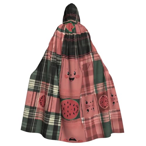 Cartoon-Wassermelonen-Gemusterter Kapuzenumhang, Robe, Cosplay-Kostüm für Männer und Frauen, Halloween-Rollenspiel-Kostüm für Erwachsene Cartoon-Wassermelonen-Gemusterter Kapuzenumhang, Robe, Cosplay-Kostüm für Männer und Frauen, Halloween-Rollenspiel-Kostüm für Erwachsene von WZYCWB
