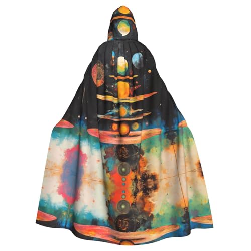 Cosmic Balance Gemusterter Kapuzenumhang Robe Cosplay Kostüm für Männer und Frauen Halloween Erwachsene Rollenspiel Kostüm von WZYCWB