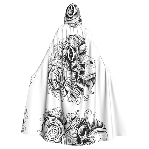 WZYCWB Affe abstrakte Figur gemusterter Ballumhang Erwachsene erweiterte Zauberer Robe Maskerade Kostüm Karneval Motto Party Kleid von WZYCWB