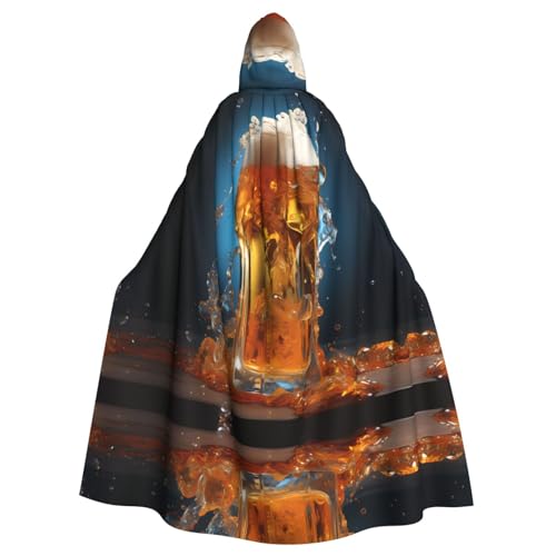 WZYCWB Bierschaum Gemusterter Kapuzenumhang, Robe Cosplay Kostüm für Männer und Frauen, Halloween Erwachsene Rollenspiel Kostüm WZYCWB Bierschaum Gemusterter Kapuzenumhang, Robe Cosplay Kostüm für Männer und Frauen, Halloween Erwachsene Rollenspiel Kostüm von WZYCWB