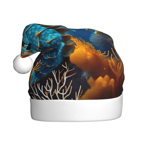 WZYCWB Blaue Seepferdchen Erwachsene Weihnachtsmütze Unisex Weihnachtsmann Weihnachten Halloween Urlaub Party Erwachsene Plüsch Weihnachtsmütze WZYCWB Blaue Seepferdchen Erwachsene Weihnachtsmütze Unisex Weihnachtsmann Weihnachten Halloween Urlaub Party Erwachsene Plüsch Weihnachtsmütze von WZYCWB