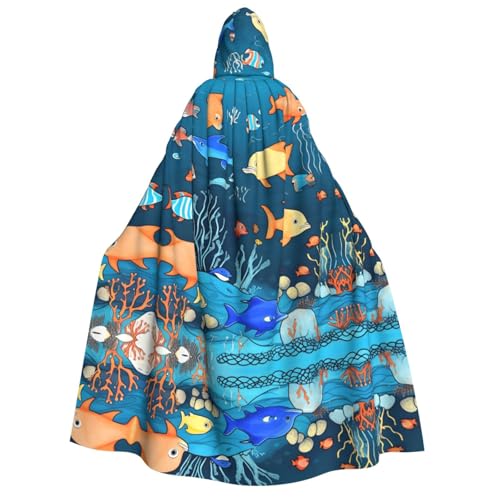 WZYCWB Blauer Unterwasserwelt der Fische Kapuzenumhang für Erwachsene – perfekt für Halloween-Partys, Cosplay, Bühnenauftritte und Themenveranstaltungen. WZYCWB Blauer Unterwasserwelt der Fische Kapuzenumhang für Erwachsene – perfekt für Halloween-Partys, Cosplay, Bühnenauftritte und Themenveranstaltungen. von WZYCWB