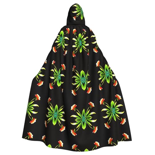 WZYCWB Blumen der Sonne zugewandt Halloween Kapuzenumhang geeignet für Party Karneval Rollenspiel Kostüme von WZYCWB