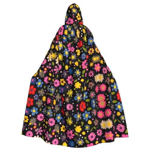 WZYCWB Blumenmuster Halloween Kapuzenumhang geeignet für Party Karneval Rollenspiel Kostüme WZYCWB Blumenmuster Halloween Kapuzenumhang geeignet für Party Karneval Rollenspiel Kostüme von WZYCWB