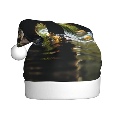 WZYCWB Brauner Bär Pounce Weihnachtsmütze für Erwachsene, Unisex, Weihnachtsmann, Weihnachten, Halloween, Urlaubsparty, Erwachsene, Plüsch-Weihnachtsmütze WZYCWB Brauner Bär Pounce Weihnachtsmütze für Erwachsene, Unisex, Weihnachtsmann, Weihnachten, Halloween, Urlaubsparty, Erwachsene, Plüsch-Weihnachtsmütze von WZYCWB