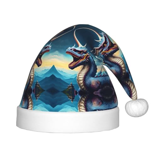 WZYCWB Brüllender Drache Neujahrsparty Kindermütze, Weihnachten Event Bühnenaufführung Urlaub Partyszene Kindermode Weihnachtsmütze von WZYCWB