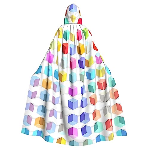 WZYCWB Bunte Würfel, Halloween-Dekoration, Umhang für Erwachsene, großer Kapuzenumhang, Unisex, Karnevals-Umhang für Maskerade, Rollenspiele WZYCWB Bunte Würfel, Halloween-Dekoration, Umhang für Erwachsene, großer Kapuzenumhang, Unisex, Karnevals-Umhang für Maskerade, Rollenspiele von WZYCWB