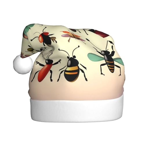 WZYCWB Cartoon kleine Insekten Erwachsene Weihnachtsmütze Unisex Weihnachtsmann Weihnachten Halloween Urlaub Party Erwachsene Plüsch Weihnachtsmütze WZYCWB Cartoon kleine Insekten Erwachsene Weihnachtsmütze Unisex Weihnachtsmann Weihnachten Halloween Urlaub Party Erwachsene Plüsch Weihnachtsmütze von WZYCWB
