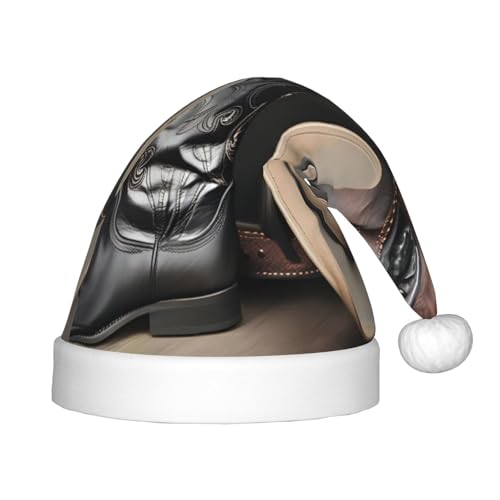 WZYCWB Cowboy Schwarz Hut Westernstiefel Neujahr Party Kinder Hut Weihnachten Event Bühnenaufführung Urlaub Party Szene Kindermode Weihnachtsmütze von WZYCWB