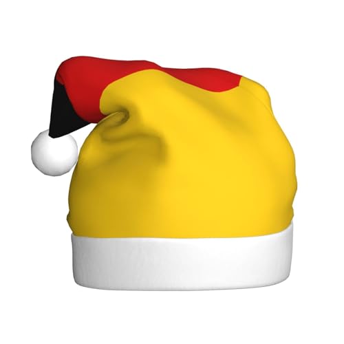 WZYCWB Deutsche Flagge Erwachsene Weihnachtsmütze Unisex Weihnachtsmann Weihnachten Halloween Urlaub Party Erwachsene Plüsch Weihnachtsmütze von WZYCWB