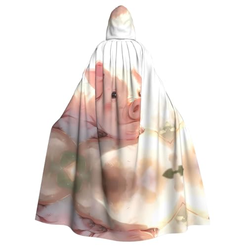 WZYCWB Die Schweine suchen Gemusterter Ballumhang Erwachsene erweiterte Zauberer Robe Maskerade Kostüm Karneval Motto Party Kleid von WZYCWB
