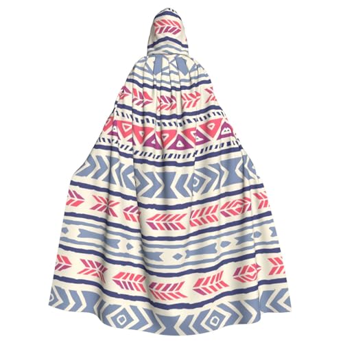 WZYCWB Einfarbiges geometrisches Blumenmuster, gemusterter Ballumhang, Erwachsenen-Zauberer-Robe, Maskerade-Kostüm, Karnevalsmottop-Partykleid von WZYCWB