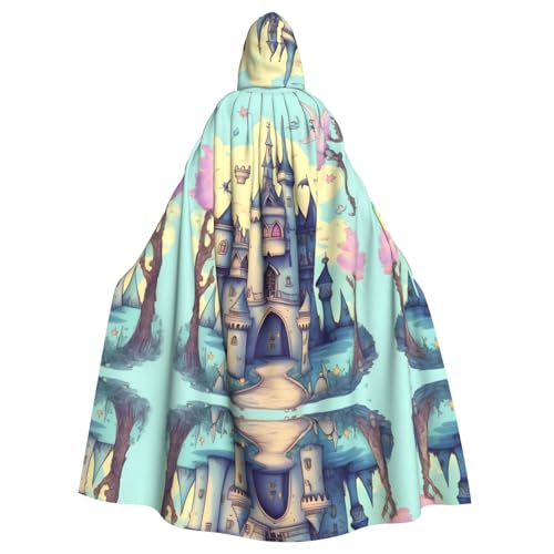 WZYCWB Fairytale Castle Gemusterter Ballumhang Erwachsene erweiterte Zaubererrobe Maskerade Kostüm Karneval Motto Party Kleid von WZYCWB