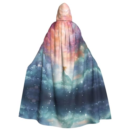 WZYCWB Fantasy Paradise Space Gemusterter Ballumhang Erwachsene Erweiterte Zauberer Robe Maskerade Kostüm Karneval Motto Party Kleid von WZYCWB