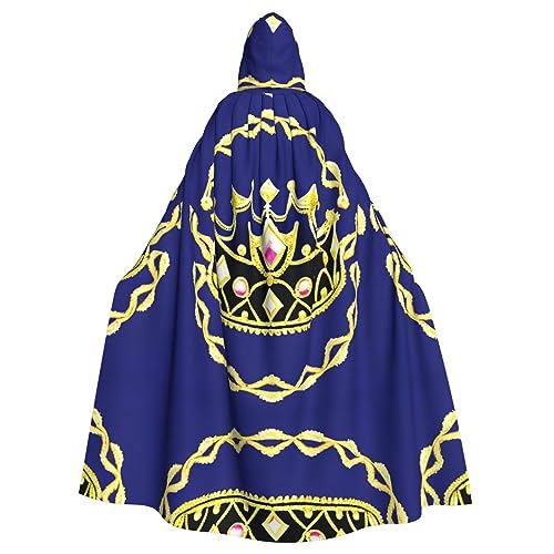 WZYCWB Fantasy Tiara Halloween Dekoration Umhang Erwachsene Große Größe Kapuzen Umhang Unisex Karneval Umhang für Maskerade Rollenspiele von WZYCWB
