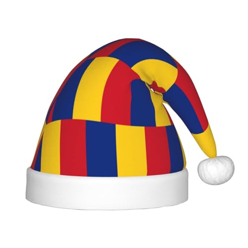 WZYCWB Flagge Rumäniens Neujahr Party Kinder Hut Weihnachten Event Bühnenaufführung Urlaub Party Szene Kindermode Weihnachtsmütze von WZYCWB