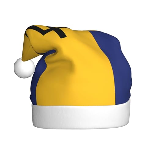 WZYCWB Flagge von Barbados Erwachsene Weihnachtsmütze Unisex Weihnachtsmann Weihnachten Halloween Urlaub Party Erwachsene Plüsch Weihnachtsmütze WZYCWB Flagge von Barbados Erwachsene Weihnachtsmütze Unisex Weihnachtsmann Weihnachten Halloween Urlaub Party Erwachsene Plüsch Weihnachtsmütze von WZYCWB