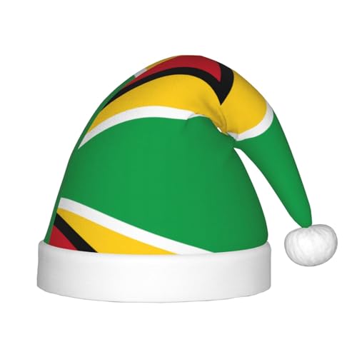 WZYCWB Flagge von Guyana Neujahr Party Kinder Hut Weihnachten Event Bühnenaufführung Urlaub Party Szene Kindermode Weihnachtsmütze von WZYCWB