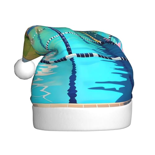 WZYCWB Flamingo und Schwimmbad Erwachsene Weihnachtsmütze Unisex Weihnachtsmann Weihnachten Halloween Urlaub Party Erwachsene Plüsch Weihnachtsmütze WZYCWB Flamingo und Schwimmbad Erwachsene Weihnachtsmütze Unisex Weihnachtsmann Weihnachten Halloween Urlaub Party Erwachsene Plüsch Weihnachtsmütze von WZYCWB