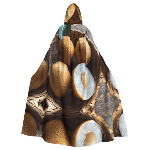 WZYCWB Fruit Longan Halloween Kapuzenumhang geeignet für Party Karneval Rollenspiel Kostüme von WZYCWB