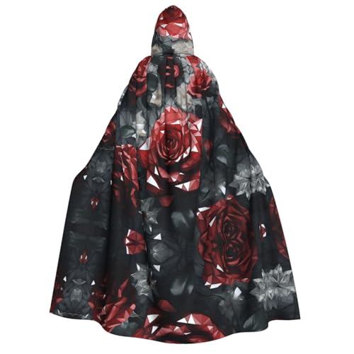 WZYCWB Glasrose Kapuzenumhang für Erwachsene – perfekt für Halloween-Partys, Cosplay, Bühnenauftritte und Themenveranstaltungen. von WZYCWB