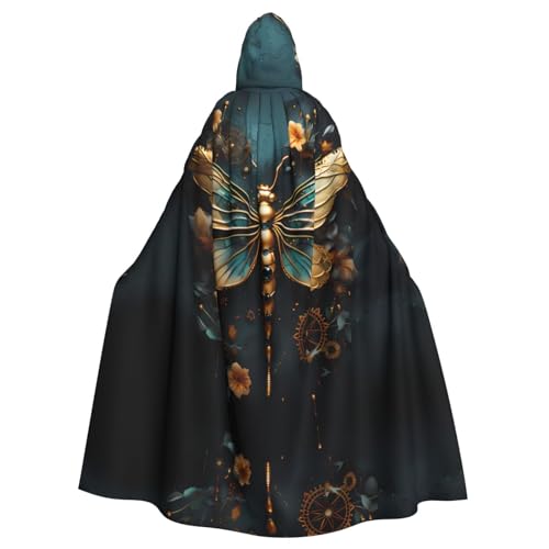 WZYCWB Goldfarbener, zarter Libellen-Umhang mit Kapuze, Cosplay-Kostüm für Damen und Herren, Halloween-Kostüm für Erwachsene WZYCWB Goldfarbener, zarter Libellen-Umhang mit Kapuze, Cosplay-Kostüm für Damen und Herren, Halloween-Kostüm für Erwachsene von WZYCWB