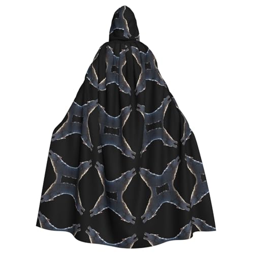 WZYCWB Grauer Wolf-Halloween-Kapuzenumhang, geeignet für Partys, Karneval, Rollenspiel-Kostüme von WZYCWB