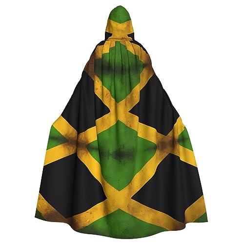 WZYCWB Halloween Dekoration Umhang mit alter jamaikanischer Flagge, großer Kapuzenumhang, Unisex, Karnevalsumhang für Maskerade, Rollenspiele WZYCWB Halloween Dekoration Umhang mit alter jamaikanischer Flagge, großer Kapuzenumhang, Unisex, Karnevalsumhang für Maskerade, Rollenspiele von WZYCWB