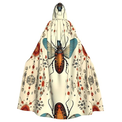 WZYCWB Insektenmuster, gemusterter Kapuzenumhang, Robe, Cosplay-Kostüm für Damen und Herren, Halloween-Rollenspiel-Kostüm für Erwachsene WZYCWB Insektenmuster, gemusterter Kapuzenumhang, Robe, Cosplay-Kostüm für Damen und Herren, Halloween-Rollenspiel-Kostüm für Erwachsene von WZYCWB