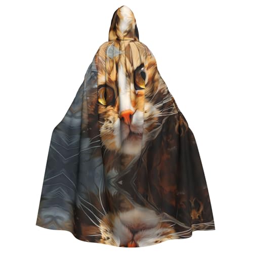 WZYCWB Intensiver Look, gemusterter Kapuzenumhang, Cosplay-Kostüm für Damen und Herren, Halloween-Rollenspiel-Kostüm für Erwachsene WZYCWB Intensiver Look, gemusterter Kapuzenumhang, Cosplay-Kostüm für Damen und Herren, Halloween-Rollenspiel-Kostüm für Erwachsene von WZYCWB