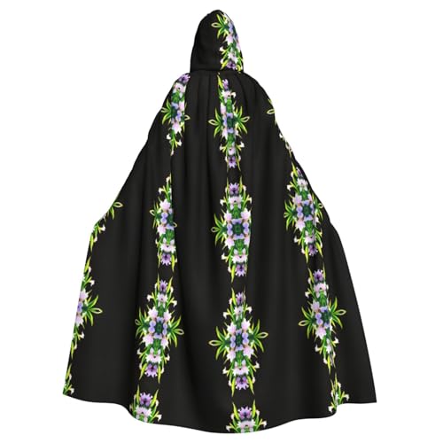 WZYCWB Iris Blumen in voller Blüte Halloween Kapuzenumhang geeignet für Party Karneval Rollenspiel Kostüme von WZYCWB