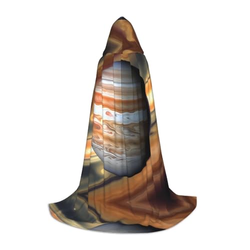 WZYCWB Jupiter Landscape L bedruckter Jugendumhang mit Kapuze, perfekt für Zauberer und Rollenspiel-Kostüme (S-L) von WZYCWB
