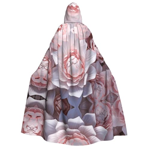 WZYCWB Kapuzenumhang mit Blumenstruktur für Erwachsene – perfekt für Halloween-Partys, Cosplay, Bühnenauftritte und Themenveranstaltungen. von WZYCWB