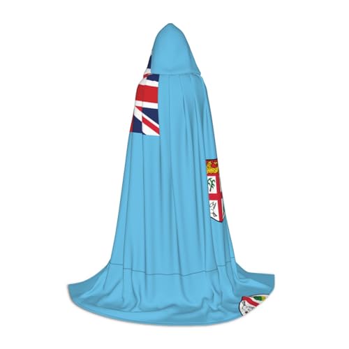 WZYCWB Kapuzenumhang mit Fidschi-Flagge, Größe M, bedruckt, perfekt für Zauberer und Rollenspiel-Kostüme (S-L) von WZYCWB
