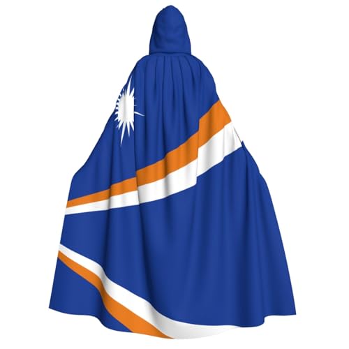 WZYCWB Kapuzenumhang mit Flagge der Marshallinseln für Erwachsene – perfekt für Halloween-Partys, Cosplay, Bühnenauftritte und Themenveranstaltungen. von WZYCWB