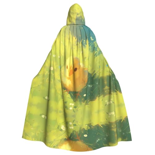 WZYCWB Küken gemusterter Ballumhang für Erwachsene, erweiterter Zauberer-Robe, Maskerade-Kostüm, Karnevalsmotto-Partykleid von WZYCWB