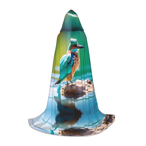 WZYCWB Lagoon Bird L Bedruckter Jugendmantel mit Kapuze, perfekt für Zauberer und Rollenspiel-Kostüme (S-L) von WZYCWB