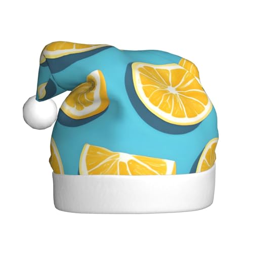 WZYCWB Lemon Wedges Weihnachtsmütze für Erwachsene, Unisex, Weihnachtsmann, Weihnachten, Halloween, Urlaubsparty, Erwachsene, Plüsch-Weihnachtsmütze WZYCWB Lemon Wedges Weihnachtsmütze für Erwachsene, Unisex, Weihnachtsmann, Weihnachten, Halloween, Urlaubsparty, Erwachsene, Plüsch-Weihnachtsmütze von WZYCWB