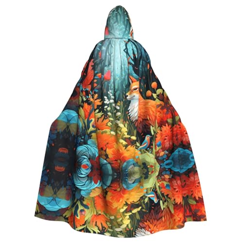WZYCWB Light Fox Gemusterter Ballumhang Erwachsene Erweiterte Zauberer Robe Maskerade Kostüm Karneval Motto Party Kleid von WZYCWB