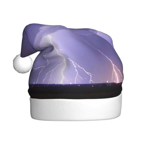 WZYCWB Lightning Storm Erwachsene Weihnachtsmütze Unisex Weihnachtsmann Weihnachten Halloween Urlaub Party Erwachsene Plüsch Weihnachtsmütze WZYCWB Lightning Storm Erwachsene Weihnachtsmütze Unisex Weihnachtsmann Weihnachten Halloween Urlaub Party Erwachsene Plüsch Weihnachtsmütze von WZYCWB