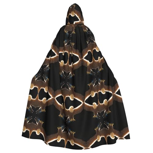 WZYCWB Line Art Adler Halloween Kapuzenumhang geeignet für Party Karneval Rollenspiel Kostüme von WZYCWB