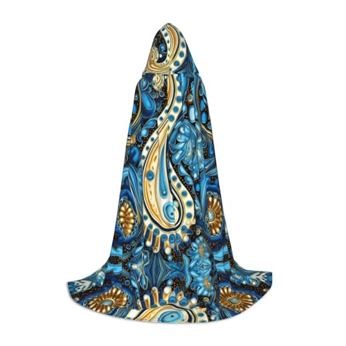 WZYCWB Luxuriöser Kapuzenumhang in leuchtenden Farben, Größe M, perfekt für Zauberer und Rollenspiel-Kostüme (S-L) von WZYCWB