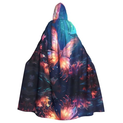 WZYCWB Magic Butterfly Gemusterter Ballumhang Erwachsene Erweiterte Zauberer Robe Maskerade Kostüm Karneval Motto Party Kleid von WZYCWB