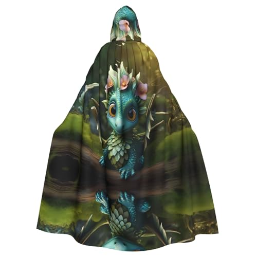 WZYCWB Magical Little Menglong Gemusterter Ballumhang Erwachsene erweiterte Zauberer Robe Maskerade Kostüm Karneval Motto Party Kleid von WZYCWB