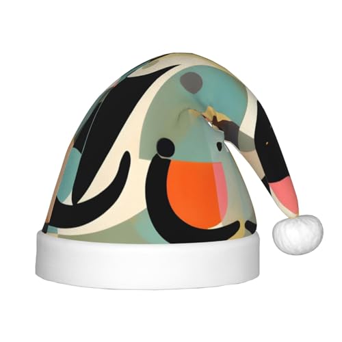 WZYCWB Mitte des Jahrhunderts Moderne Kunst Katze Neujahr Party Kinder Hut Weihnachten Event Bühnenaufführung Urlaub Party Szene Kindermode Weihnachtsmütze von WZYCWB