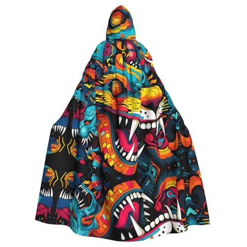 WZYCWB Monsters Gemusterter Ballumhang Erwachsene erweiterte Zauberer Robe Maskerade Kostüm Karneval Motto Party Kleid von WZYCWB