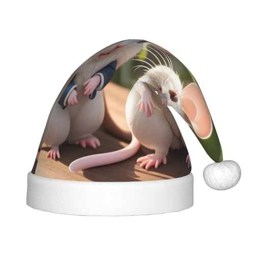 WZYCWB Mutter und Kind Ratten Neujahr Party Kinder Hut Weihnachten Event Bühnenaufführung Urlaub Party Szene Kindermode Weihnachtsmütze von WZYCWB