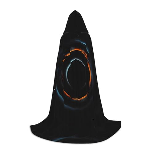 WZYCWB Mysterious Cosmic Black Holes S Printed Youth Hooded Cloak Perfect for Wizards and role-play costumes (S-L) von WZYCWB