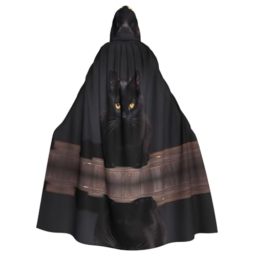 WZYCWB Niedlicher schwarzer Katzenumhang mit Kapuze, Cosplay-Kostüm für Männer und Frauen, Halloween-Rollenspiel-Kostüm für Erwachsene WZYCWB Niedlicher schwarzer Katzenumhang mit Kapuze, Cosplay-Kostüm für Männer und Frauen, Halloween-Rollenspiel-Kostüm für Erwachsene von WZYCWB